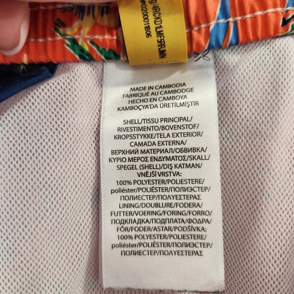 Polo Ralph Lauren Mens 4XB‎ Orange Tropical Hula Dancer Swim Trunks Big & Tall